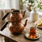 Bakır Tombul Çaydanlık